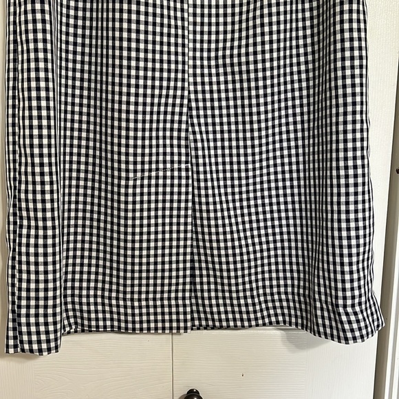 Women’s Blue/White Checkered Handmade Long Modest Skirt - Picture 4 of 6